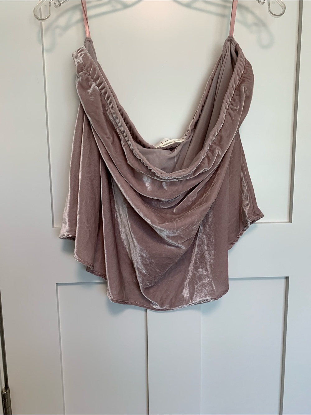 Velvet Tube Top Bandeau - Mauve Pink